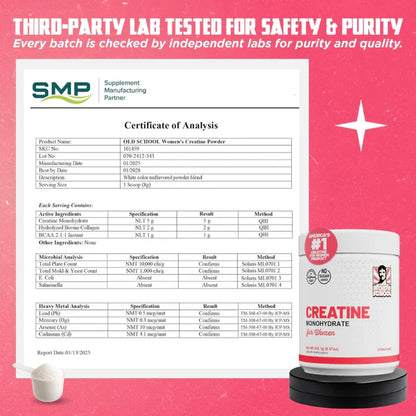 Creatina Monohidratada Old School | Aumento de glúteos